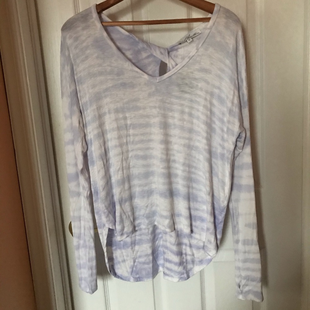 Red Haute | purple and white long sleeve top